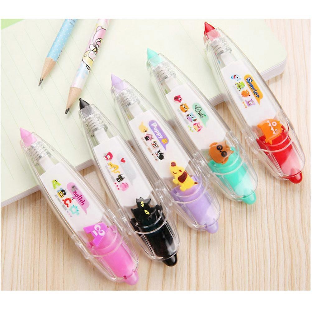 Push Correction Tape Decorative Tape for Writing Use 5Pcs Collection