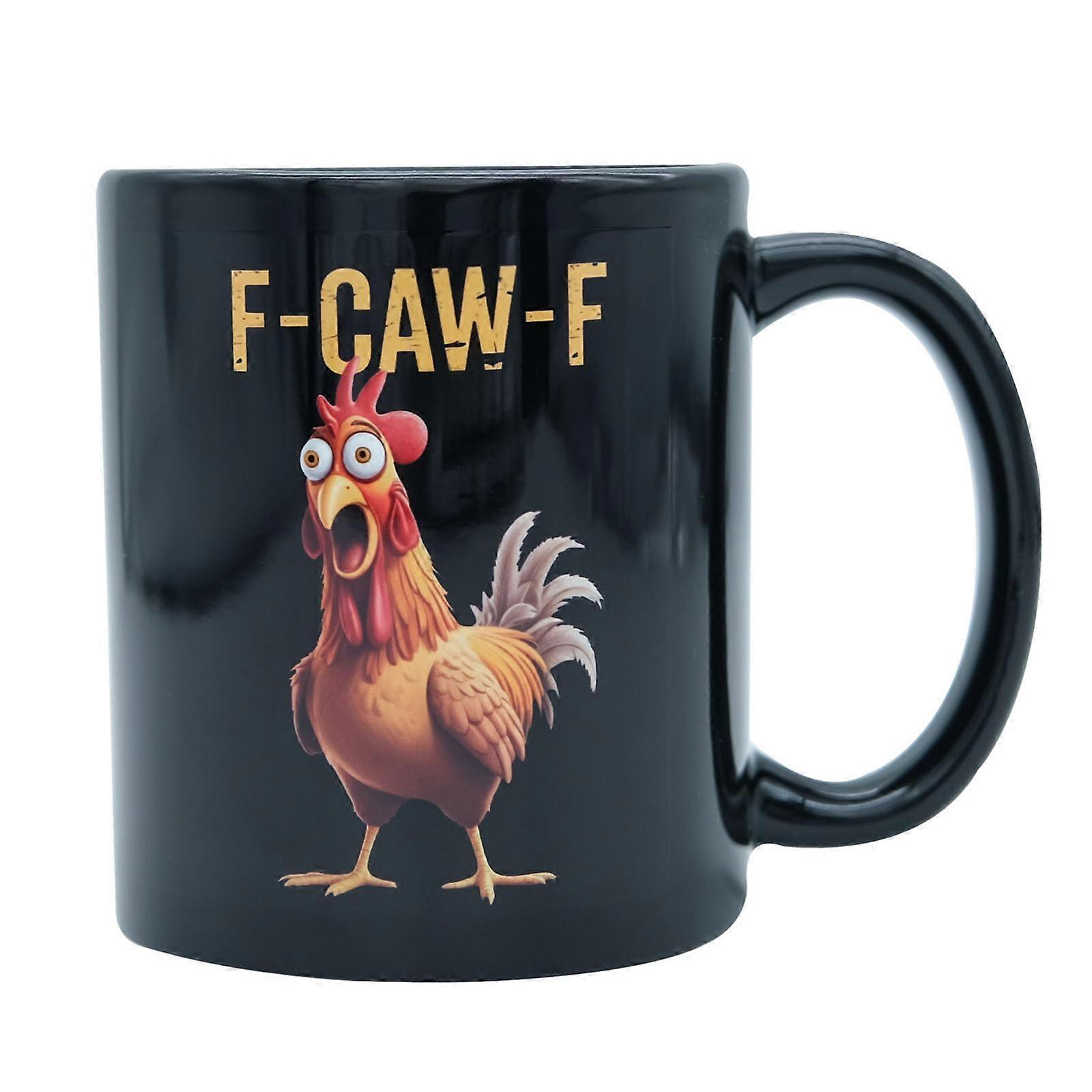 Funny Chicken Ceramic Coffee Mug with DoubleSided Design, Chicken Lover Gift Cup
