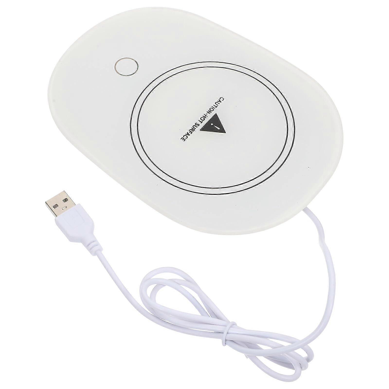 USB Mug Warmer with Sensitive Touch Control, Constant Temperature Heating for Home and Office