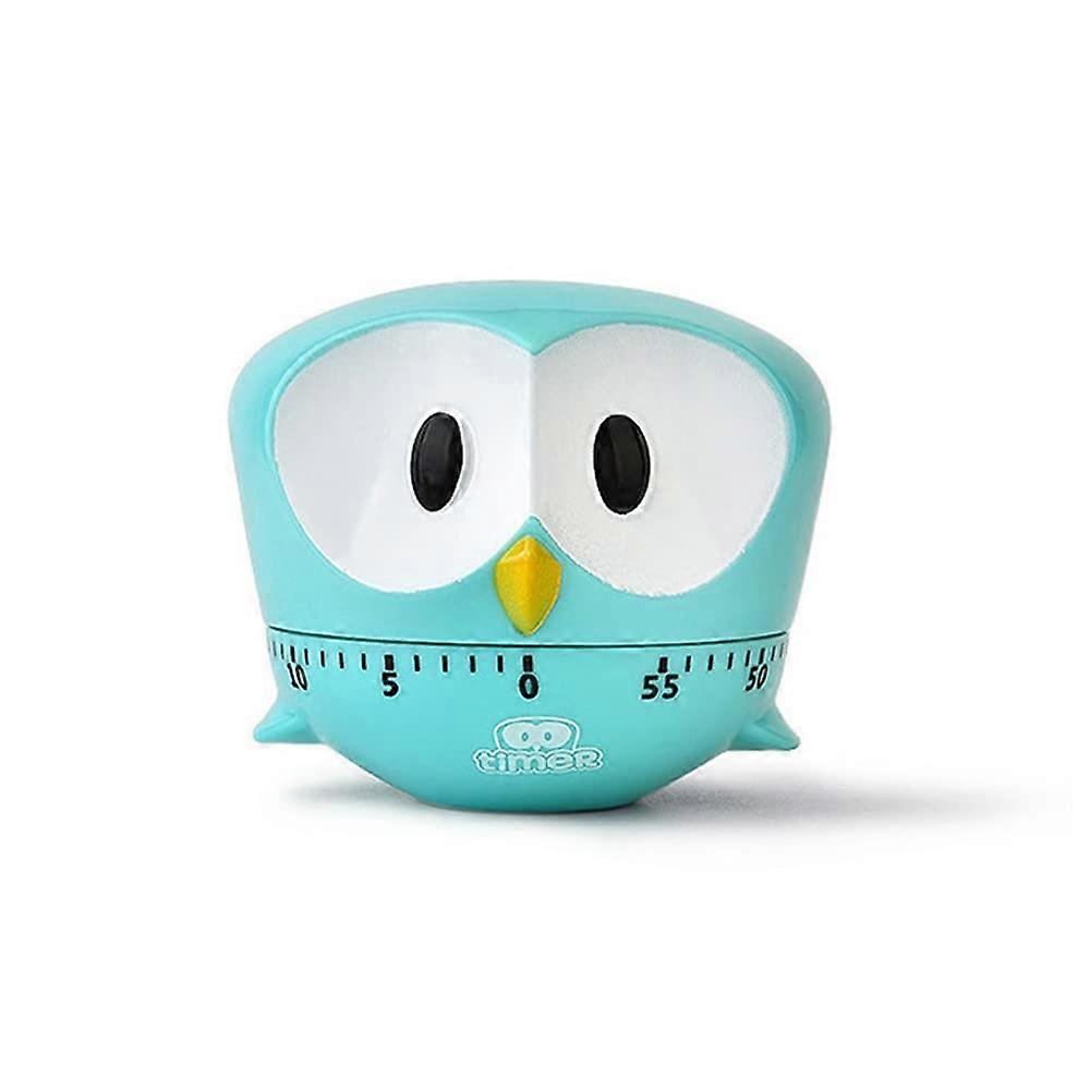 Cute Owl Mechanical Kitchen Timer 60Minute Wind Up Dial Battery Cooking Countdown