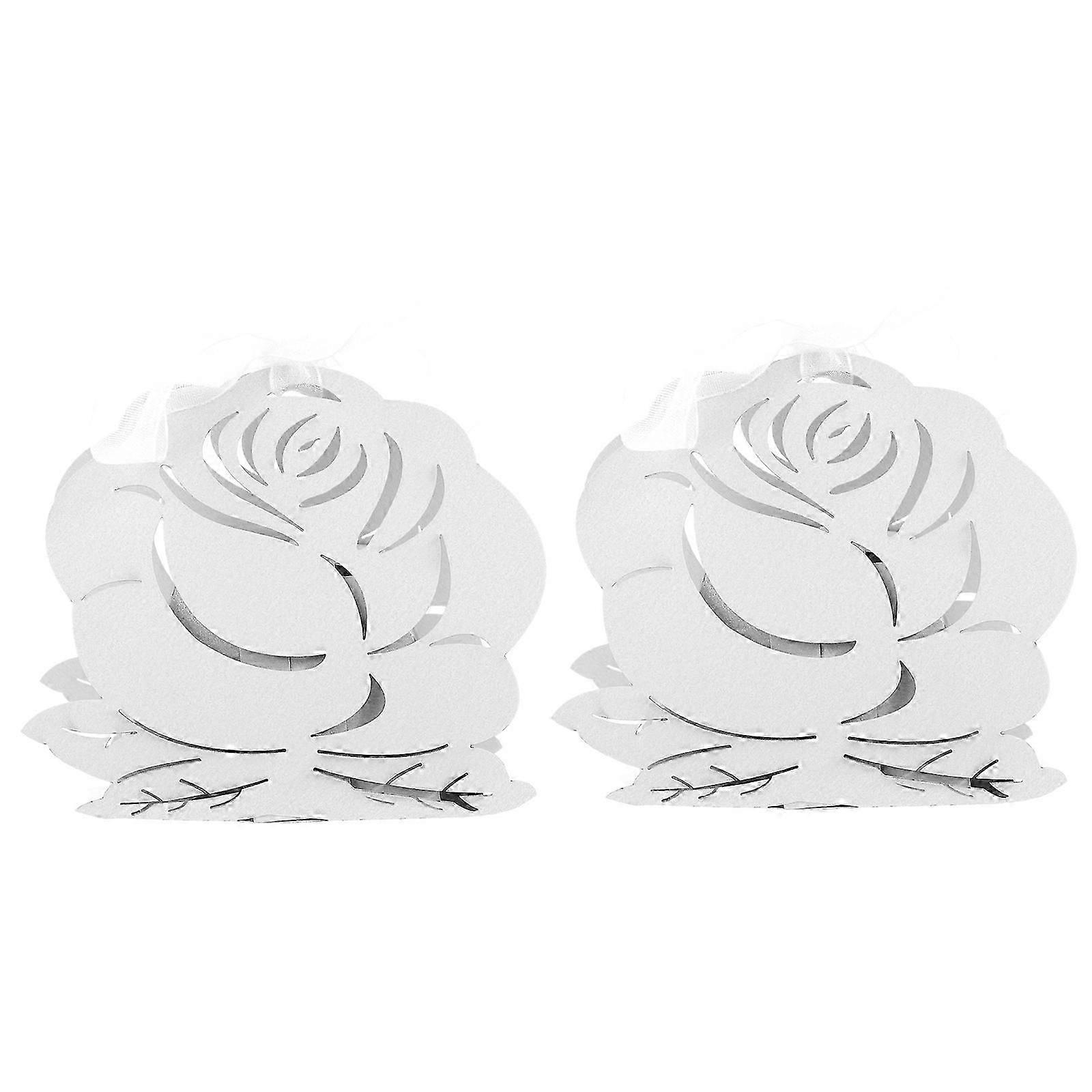 Paper Candy Boxes Rose Shaped Storage Boxes for Gift Packing 160Pcs