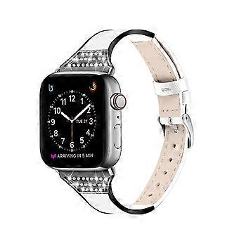 Ceramic+Stainless Steel+Genuine Leather Watch Strap for Apple Watch Series 11 10 42mm/9 8 7 41mm/SE3