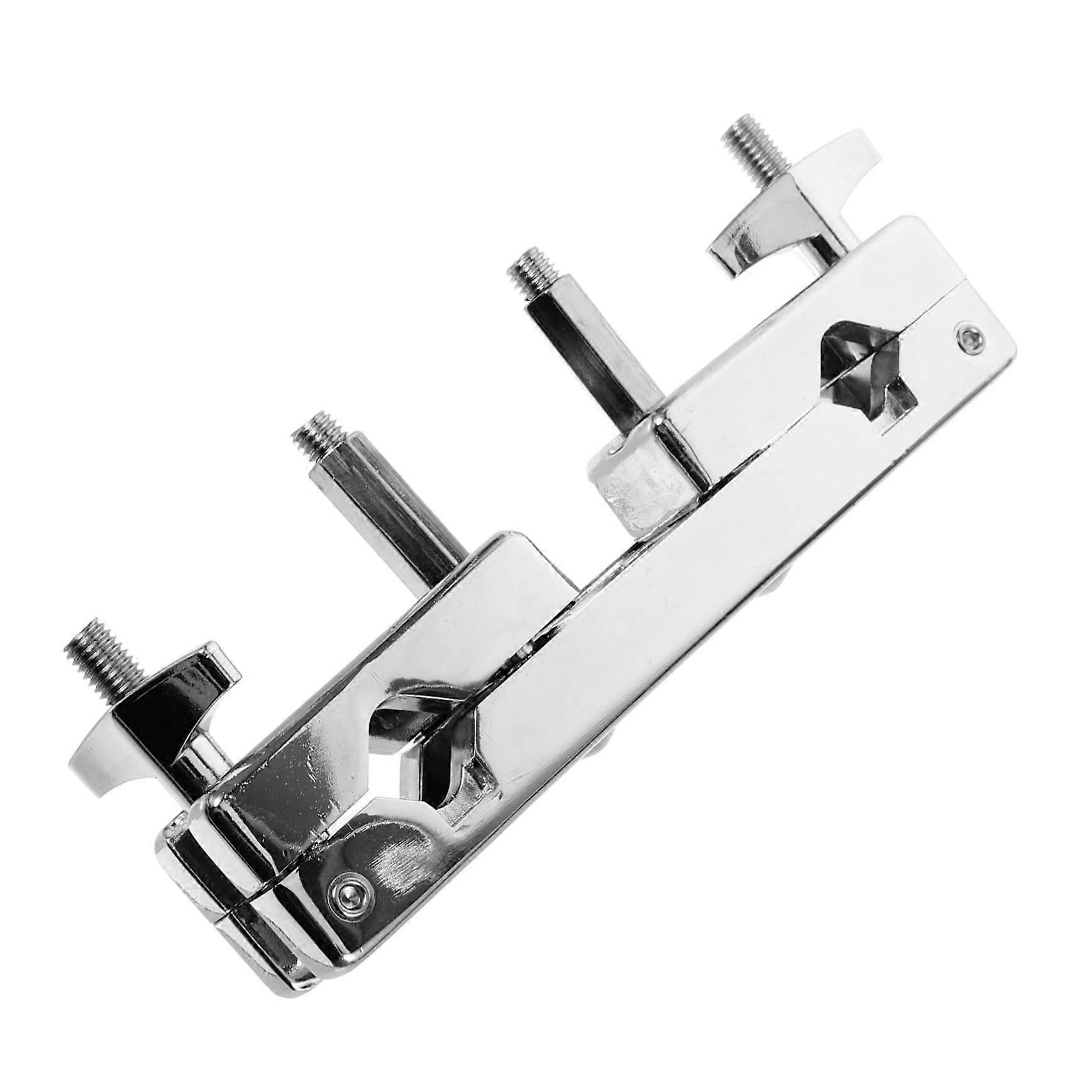 Drum Clamp with Adjustable Angle Control and Secure Cowbell Mount for Drum Set Percussion