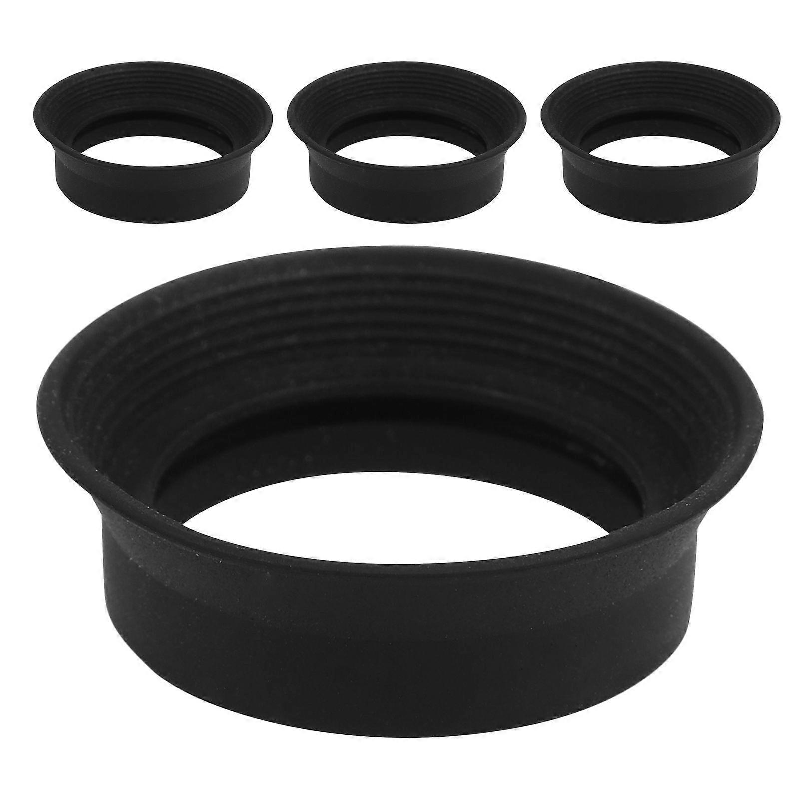 4pcs Eyepiece Eye Shield: Microscope Rubber Guards Cups Eyepiece Covers Caps Replacement Parts For Biological Microscope