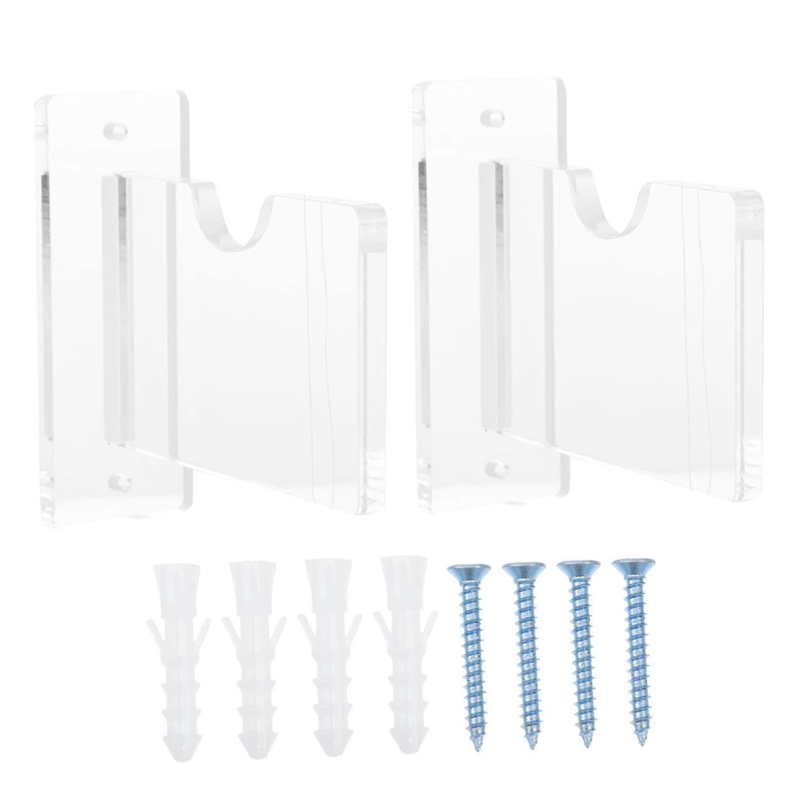 Hockey Stick Wall Mount Display Rack Transparent SpaceSaving Horizontal Bracket for Baseball Bats