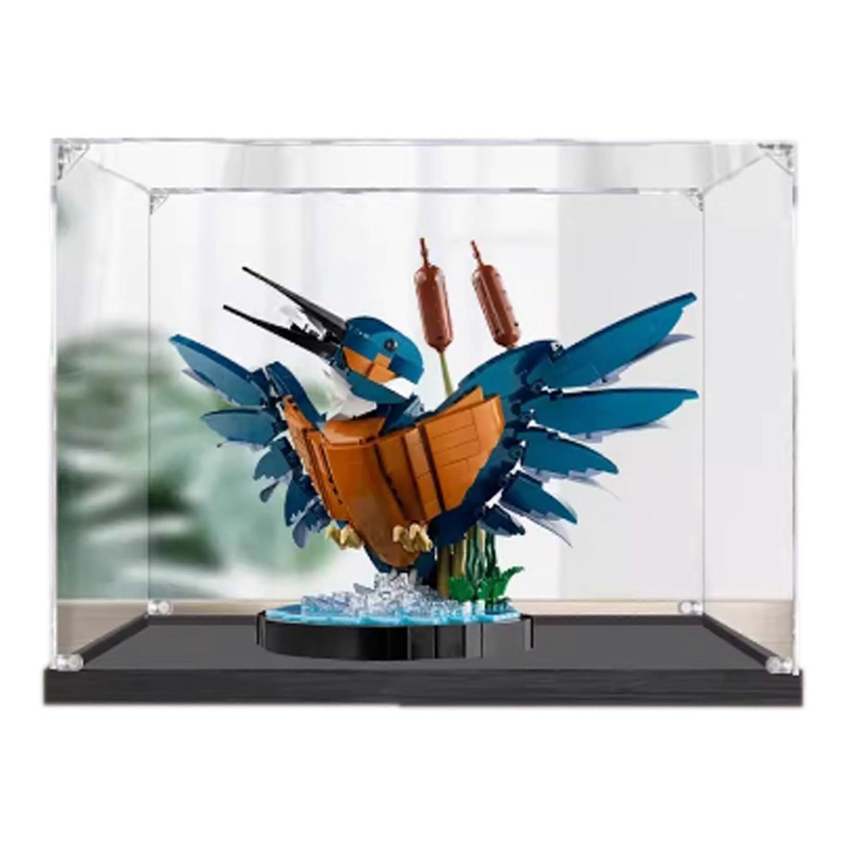 Acrylic Display Case for  10331 Kingfisher, Transparent Dustproof UV Resistant Enclosure