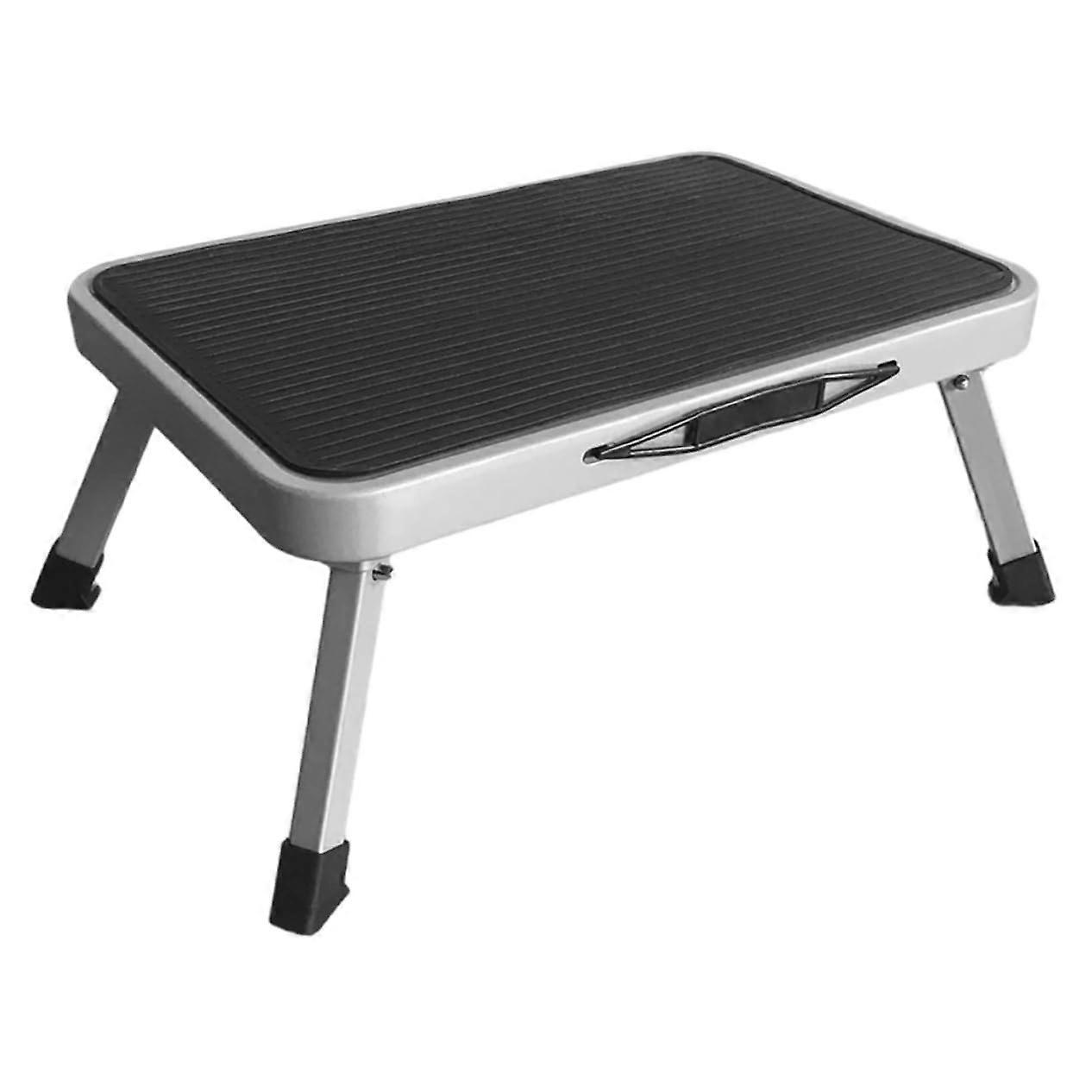 Folding Step Stool for Adults, Durable Metal Construction, SpaceSaving Design for Bathroom Bedroom Kitchen