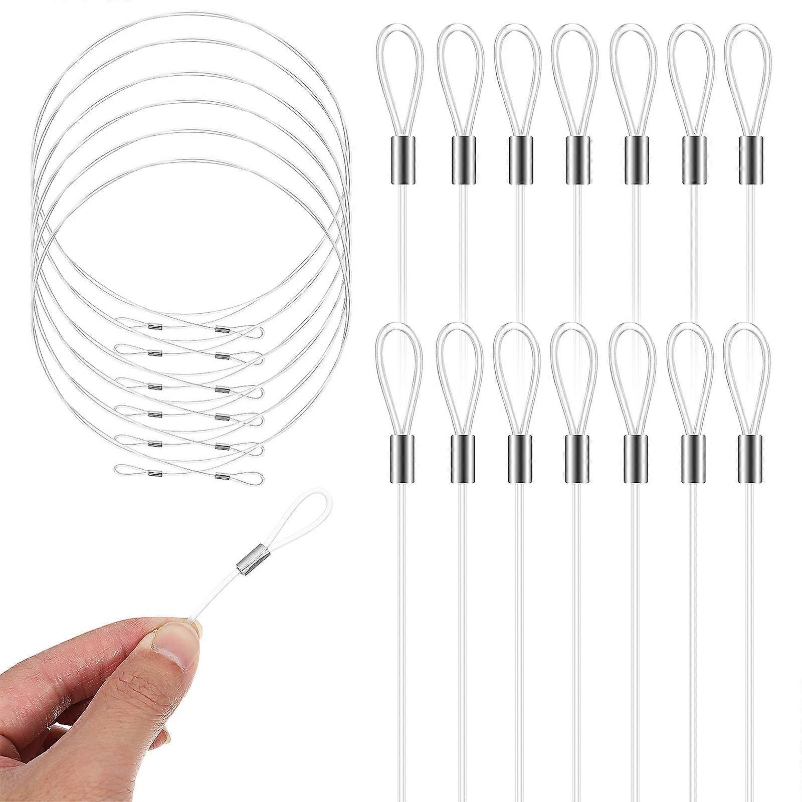 Nylon Hanging Wire Rope for Picture Hanging with 12Pcs Clear Strong Strings