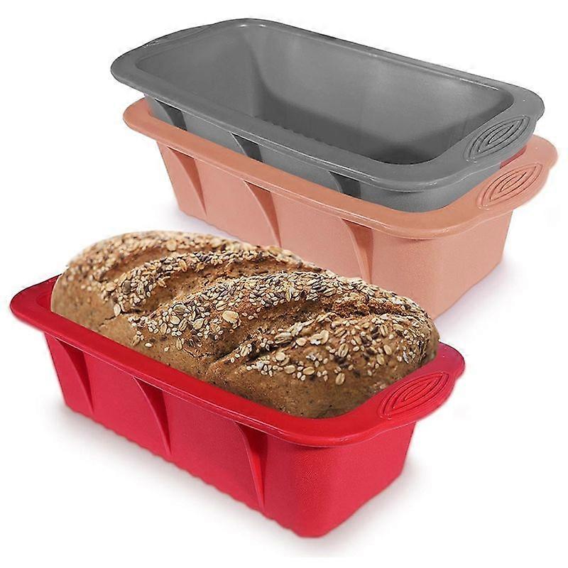 3 Pcs Bread Pan Loaf Pan Silicone Molds for Baking Silicone Bread Pan