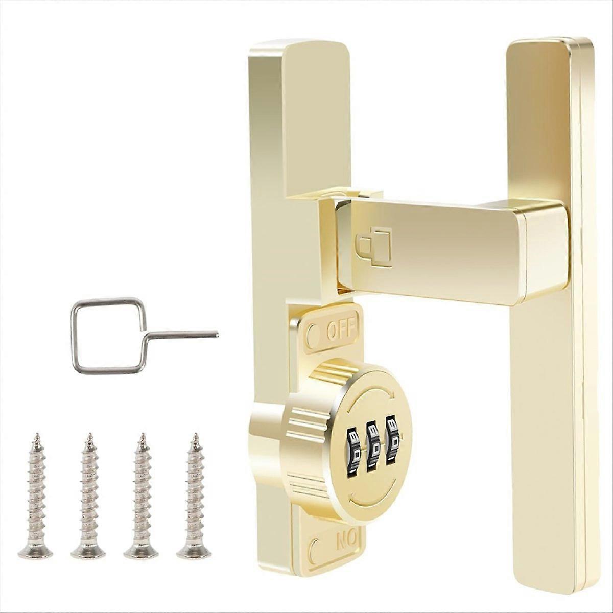 Barn Door Lock, Flip Latch Lock with 3 Digit Combination