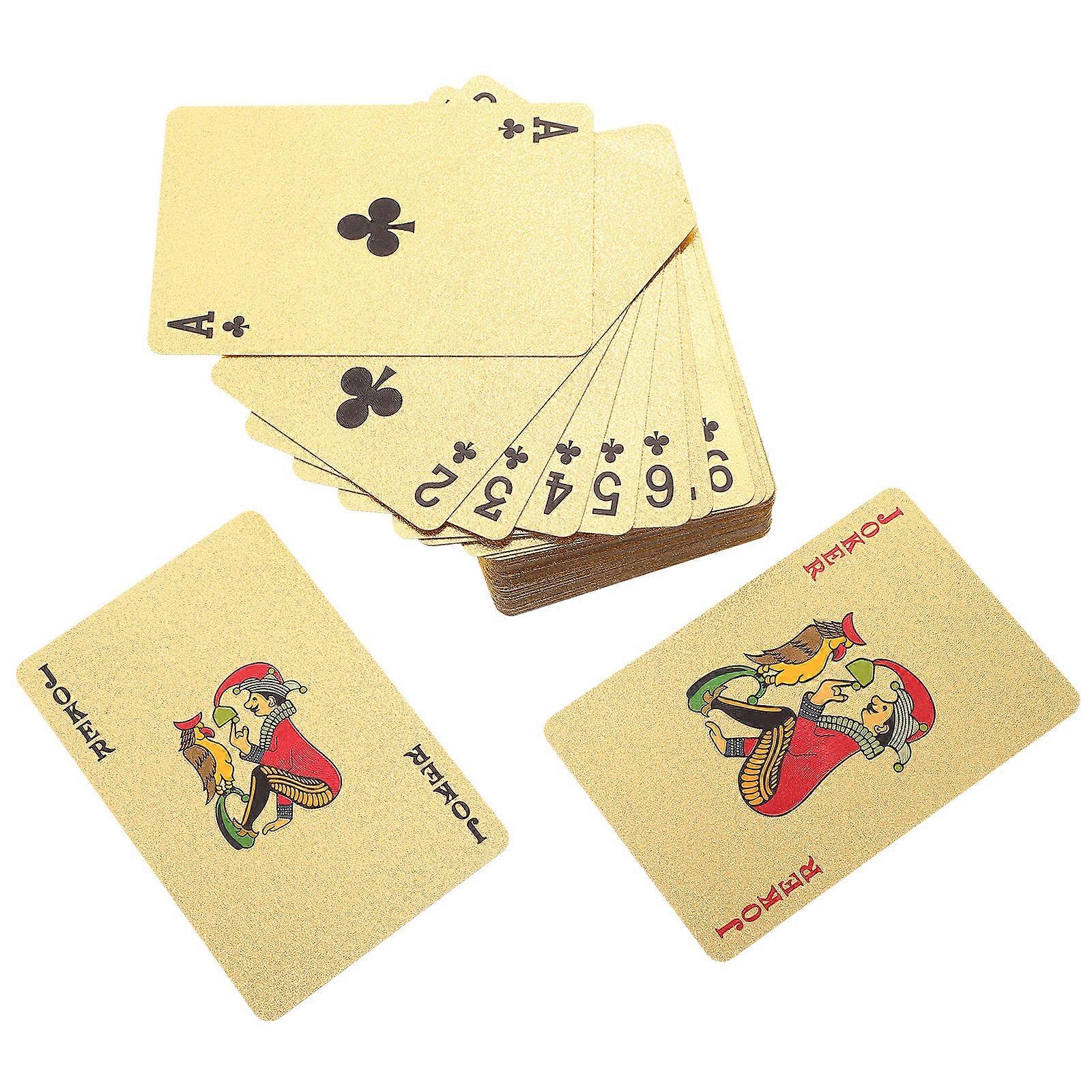 Poker Card Deck Playing Game Cards Waterproof for 1 Deck Portable Use