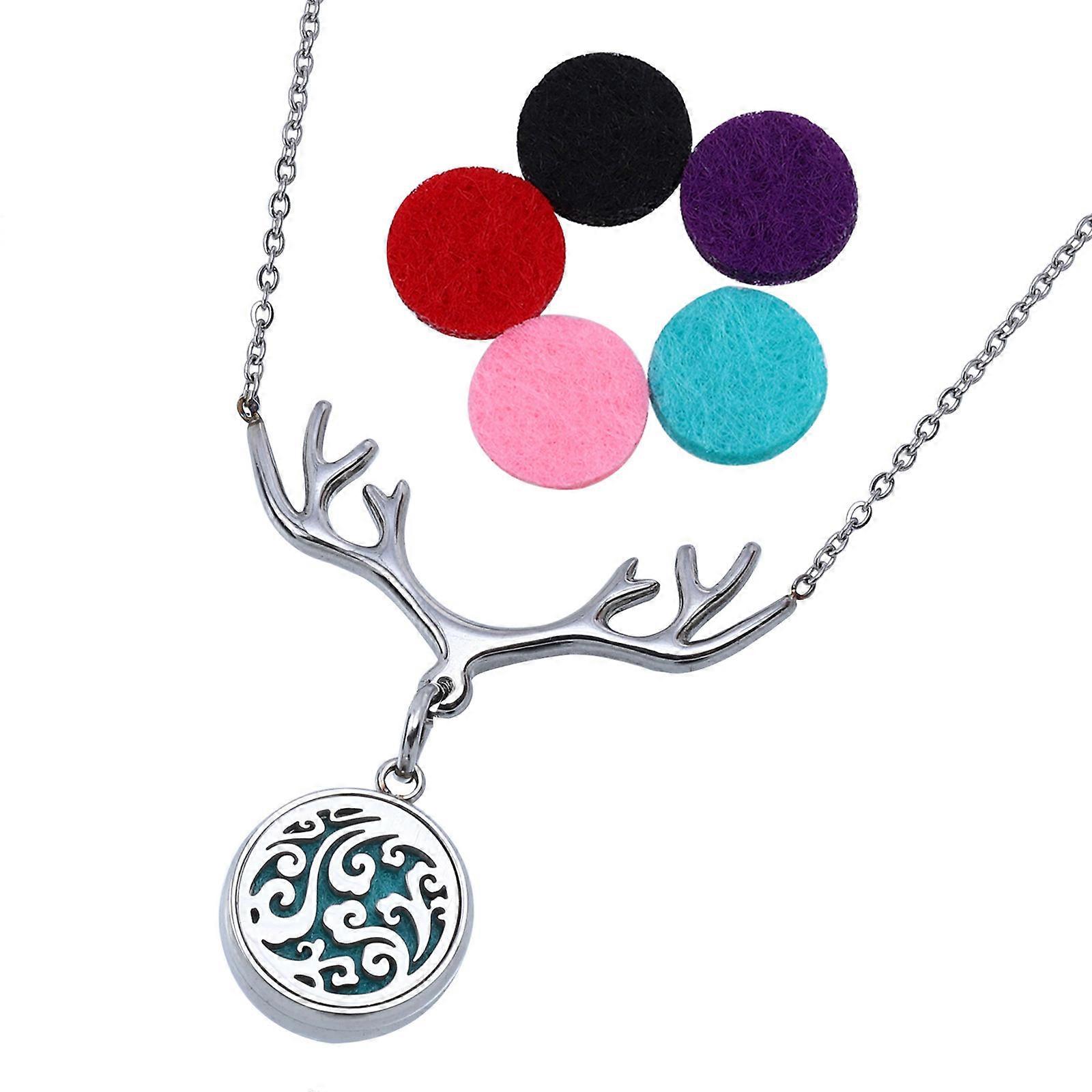 Perfume Diffuser Choker Silver Stainless Steel Essential Oil Necklace