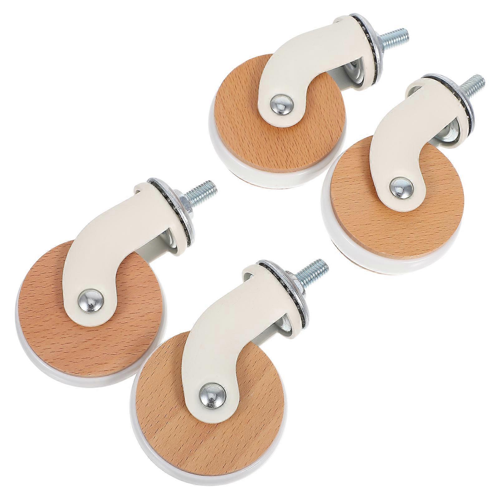 Threaded Caster Wheels Smooth Swivel Caster for Home Use 4Pcs Set