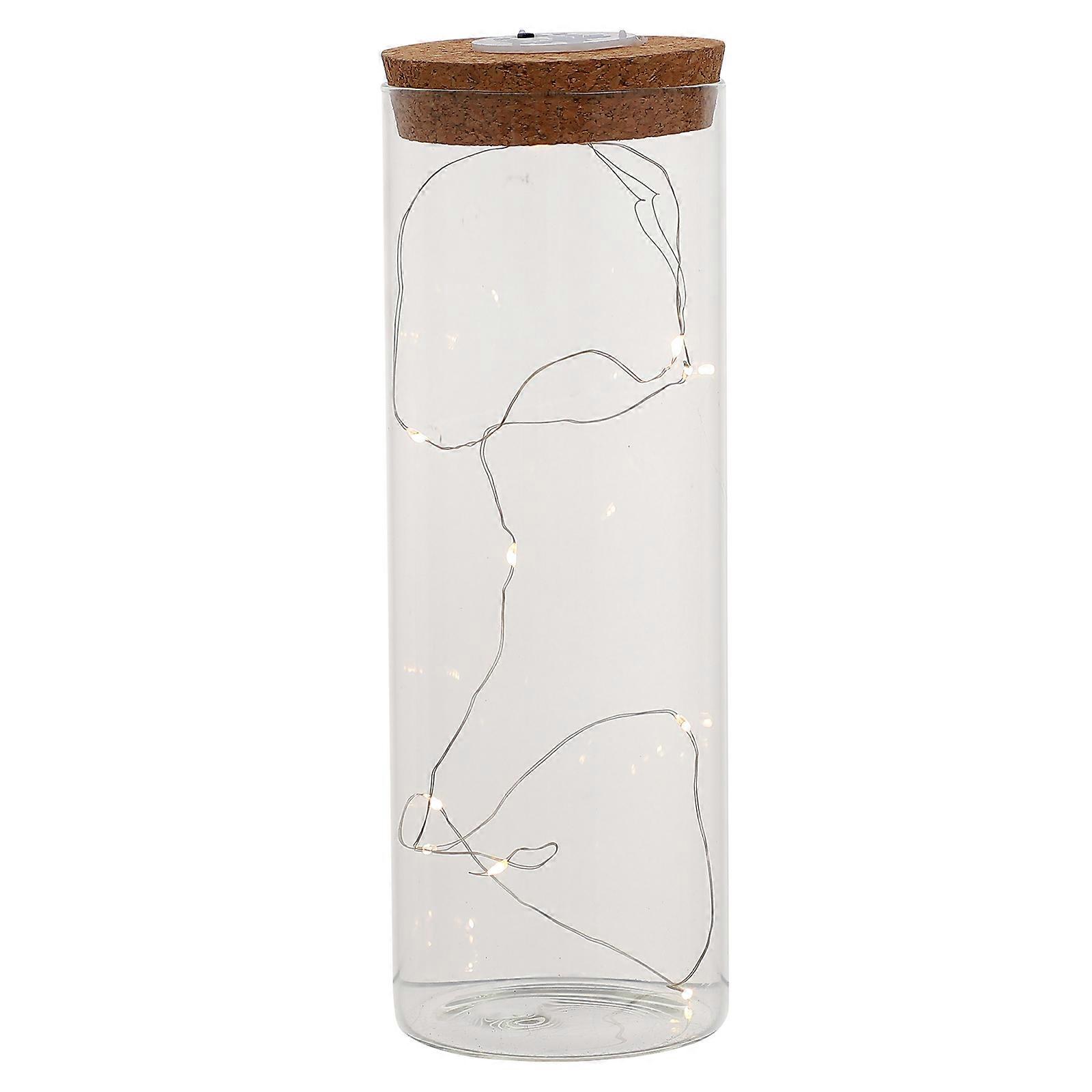 Glass Bottles with Preserved Flower for Storage and Light