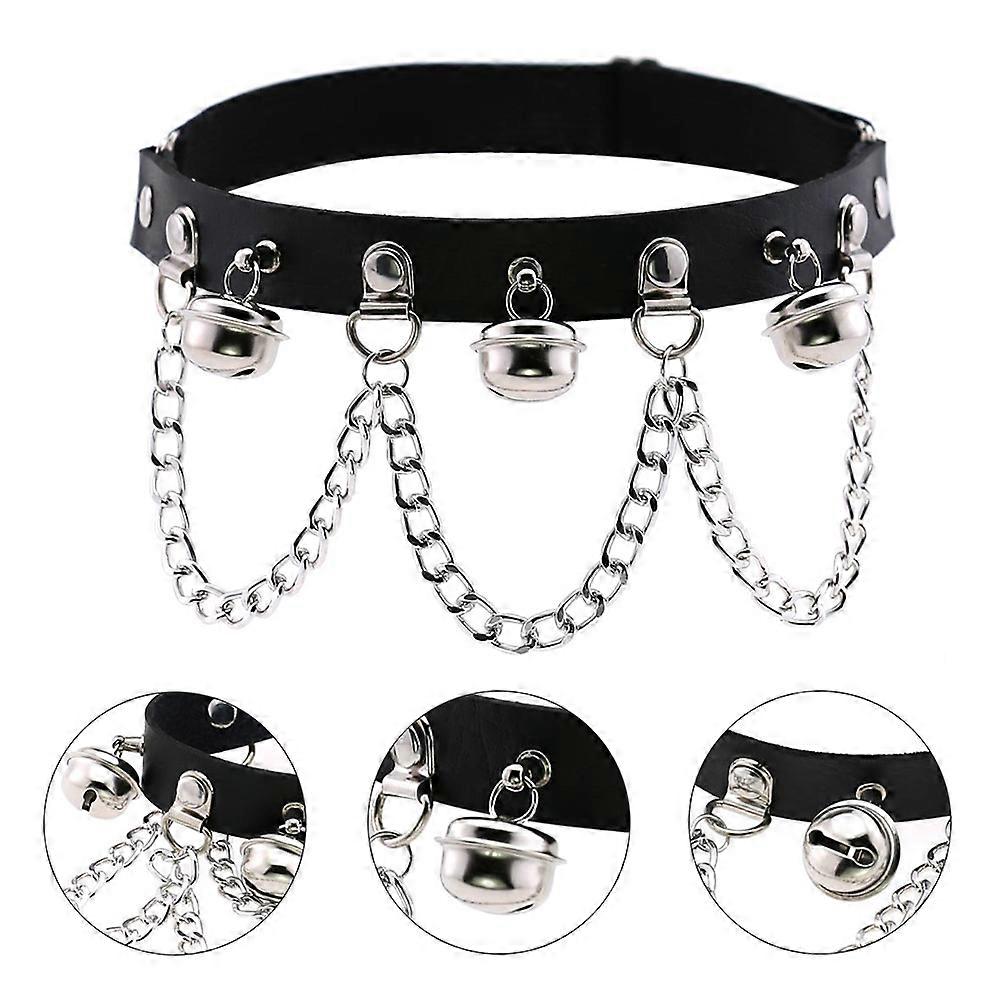 Chic Leg Loop for Decoration Punk Style Chain Leg Ring 1Pcs Black