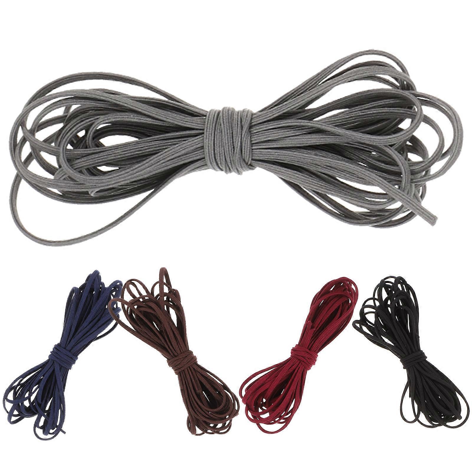 Elastic Bracelet String 5Pcs 3mm Width Suitable For DIY Projects And Hair Tying Assorted Color