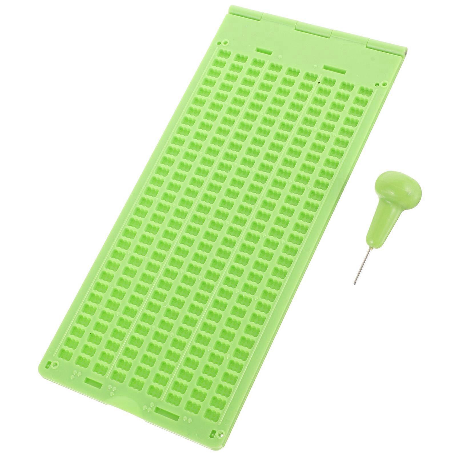 Braille Writing and Stylus for Blind Studying Use 4Sets Plastic Plate