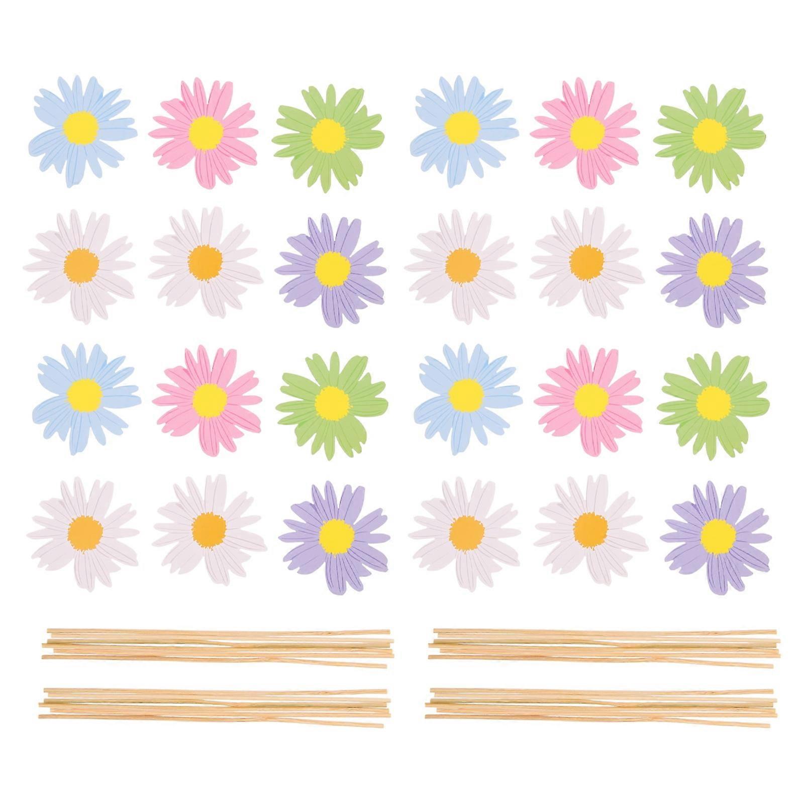 Pcs Edible Daisy Cake Insert Unique Cake Decorations 15X5CM