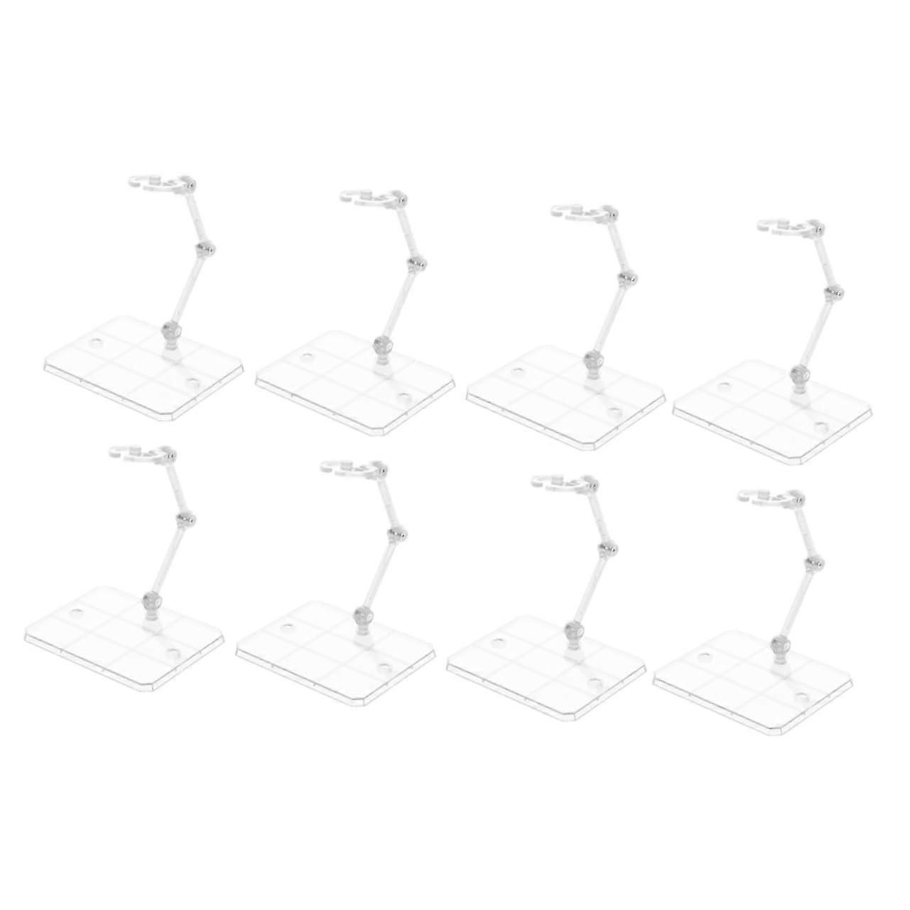8pcs Adjustable Action Figure Display Stands Set for Dolls and Models with Stable Support