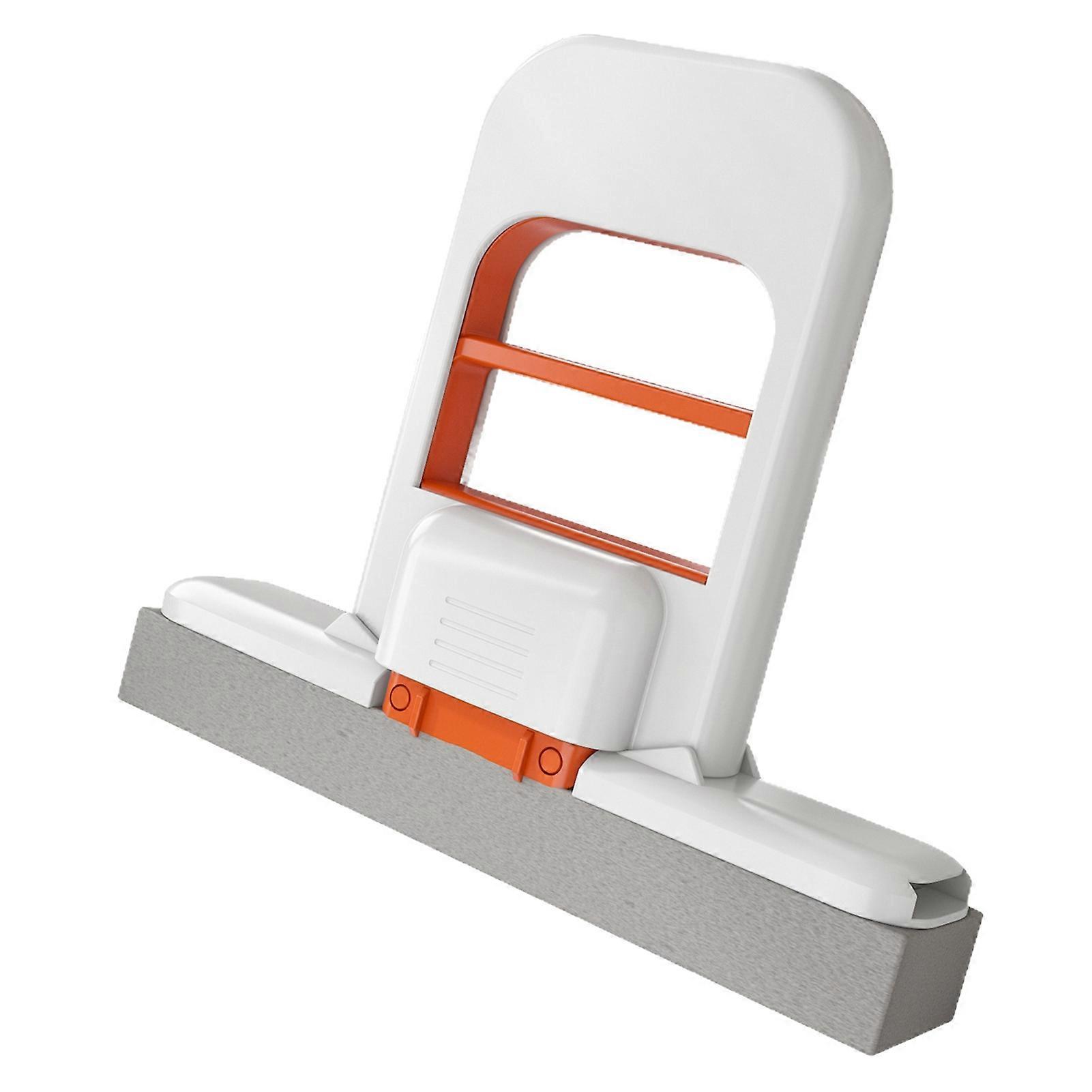 Foldable Mini Mop with One-Hand Squeeze Handle for Desktop Cleaning