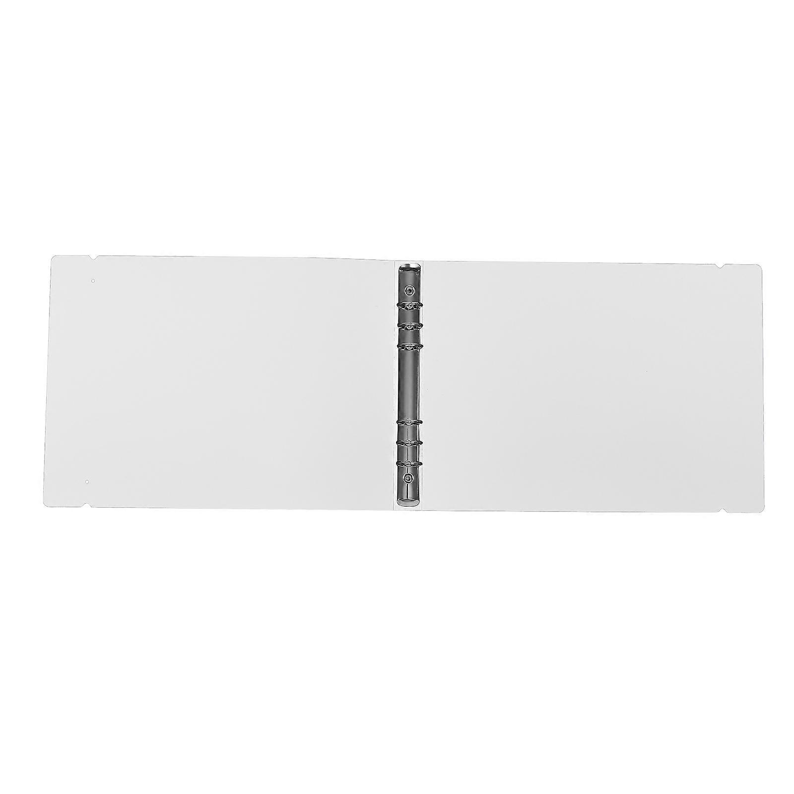 Plastic Notebook Shell Binder for Office Use 4Pcs Clear Loose Leaf Binder Folder