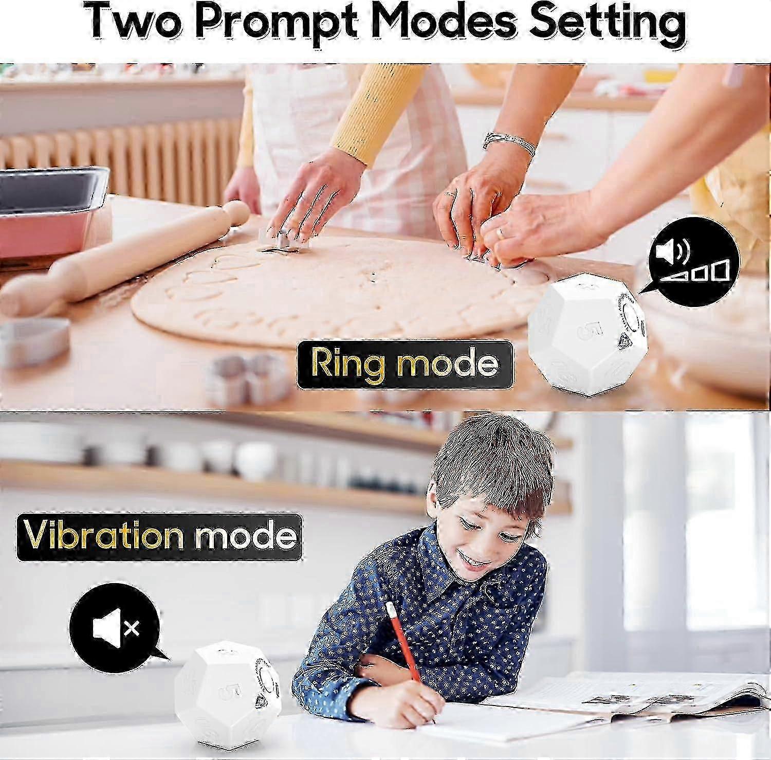 Cube Timer, Time Management Dodecahedron Timer, Timer compatible Kids, Kitchen Timer compatible Cooking, Productivity Pomodoro Timer-Good