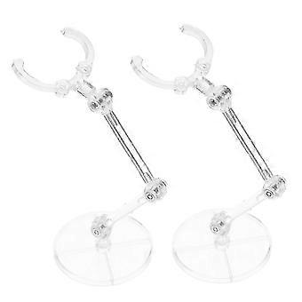 Suporte para exibição de modelo, suporte para figura humana, suporte de plástico transparente, conjunto de 2 peças