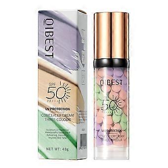 Three Color Protective Isolation Cream SPF50 Face Primer Moisturizing Oil Control Color Corrector Brightening