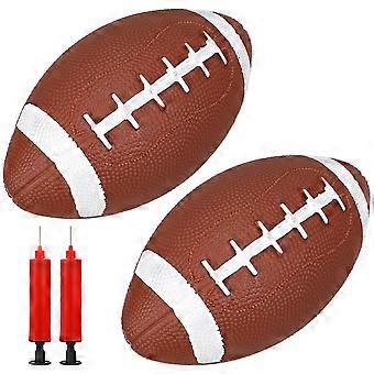 Conjunto de 10 bolas de rugby infantis para treino e aprimoramento de habilidades.