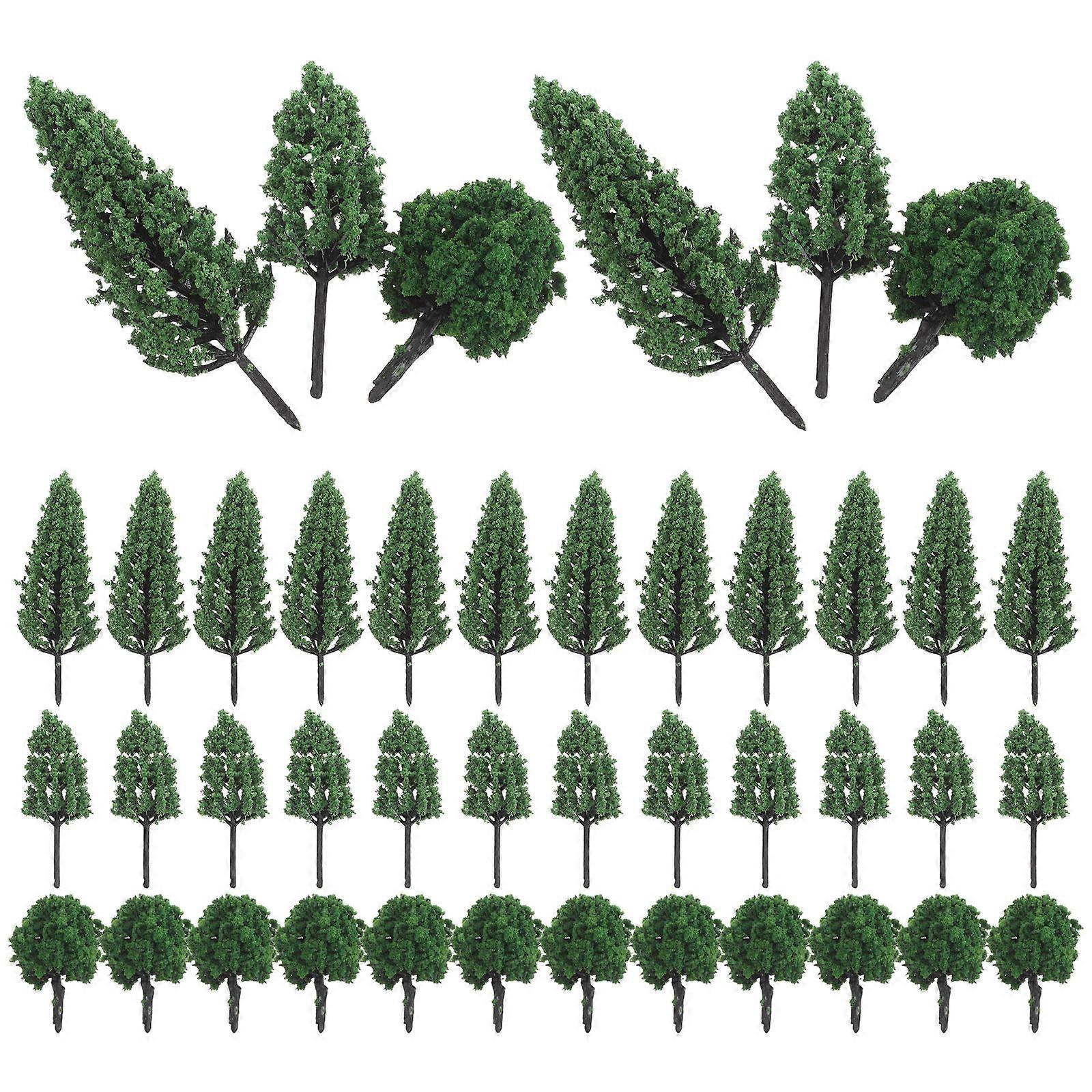 Model Train Material Miniature Model Trees for Architectural Decoration 50Pcs Plastic