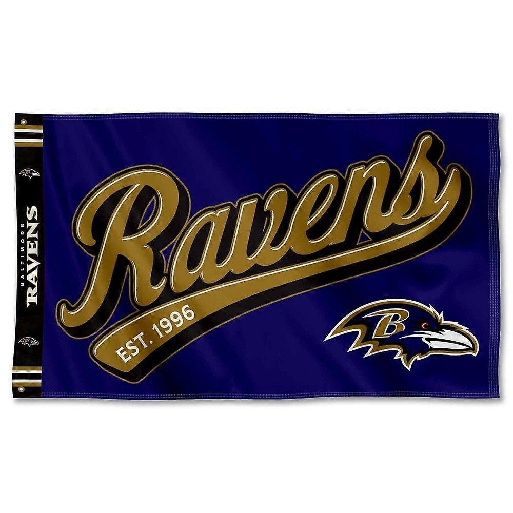 Baltimore Ravens Script Logo Flag C0547