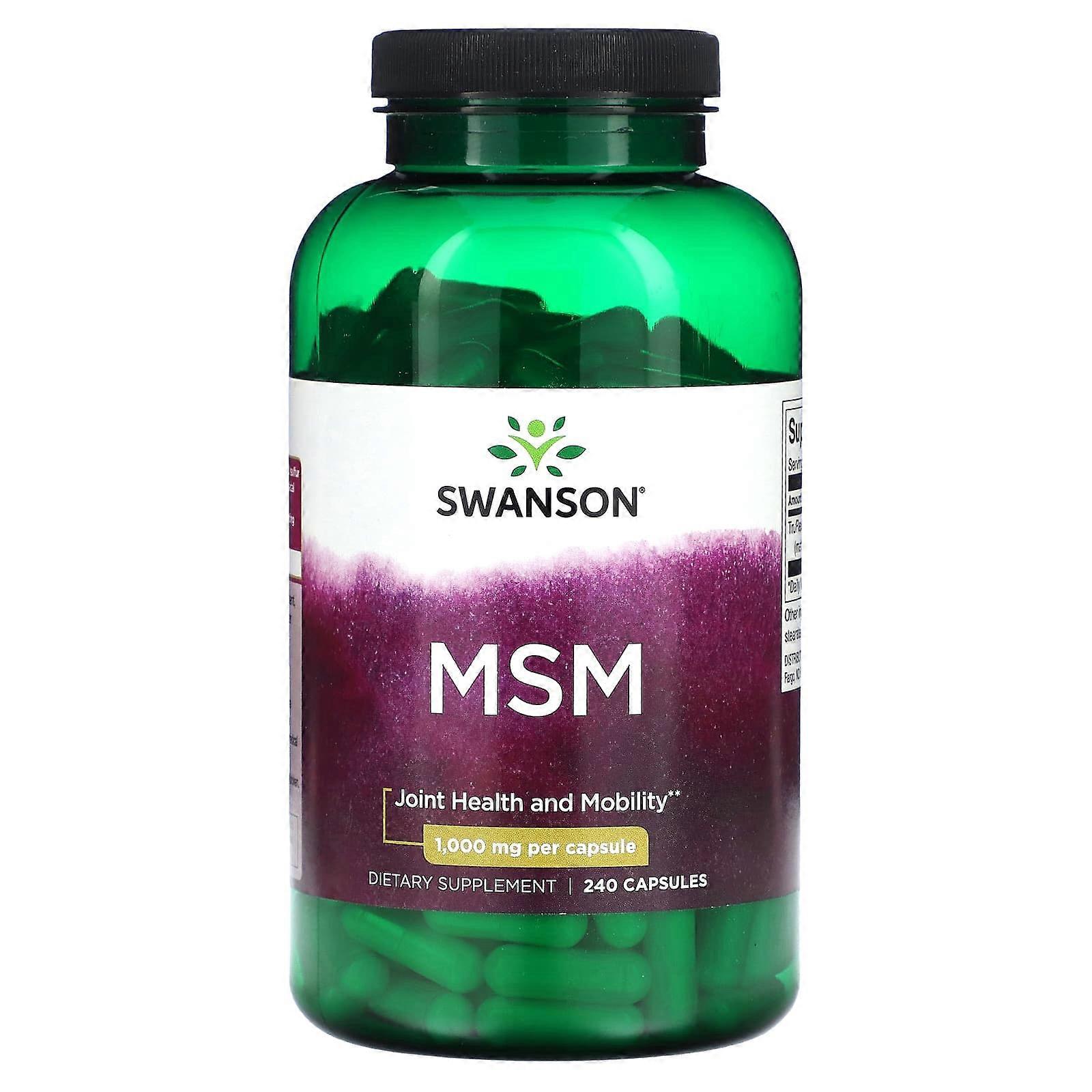 Swanson, MSM, 1,000 mg, 240 Capsules