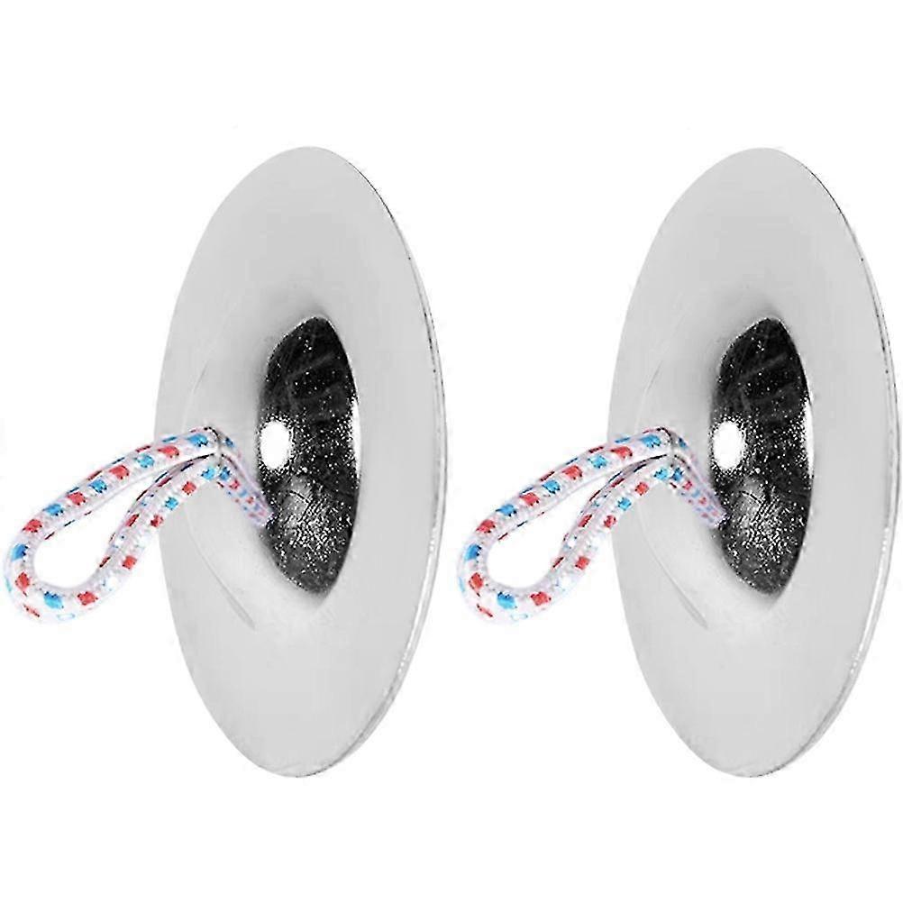 Silver Mini Cymbals for Kids Dance 2Pcs