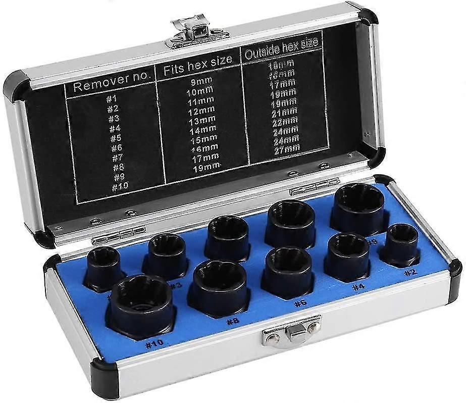 Tool Puller - Damaged Bolt Screw Extractor Removal Tool Kit, 10-piece