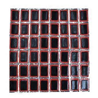 Kaesi48Pcs carré rond en caoutchouc cyclisme vélo pneu pneu crevaison réparation patchs outil