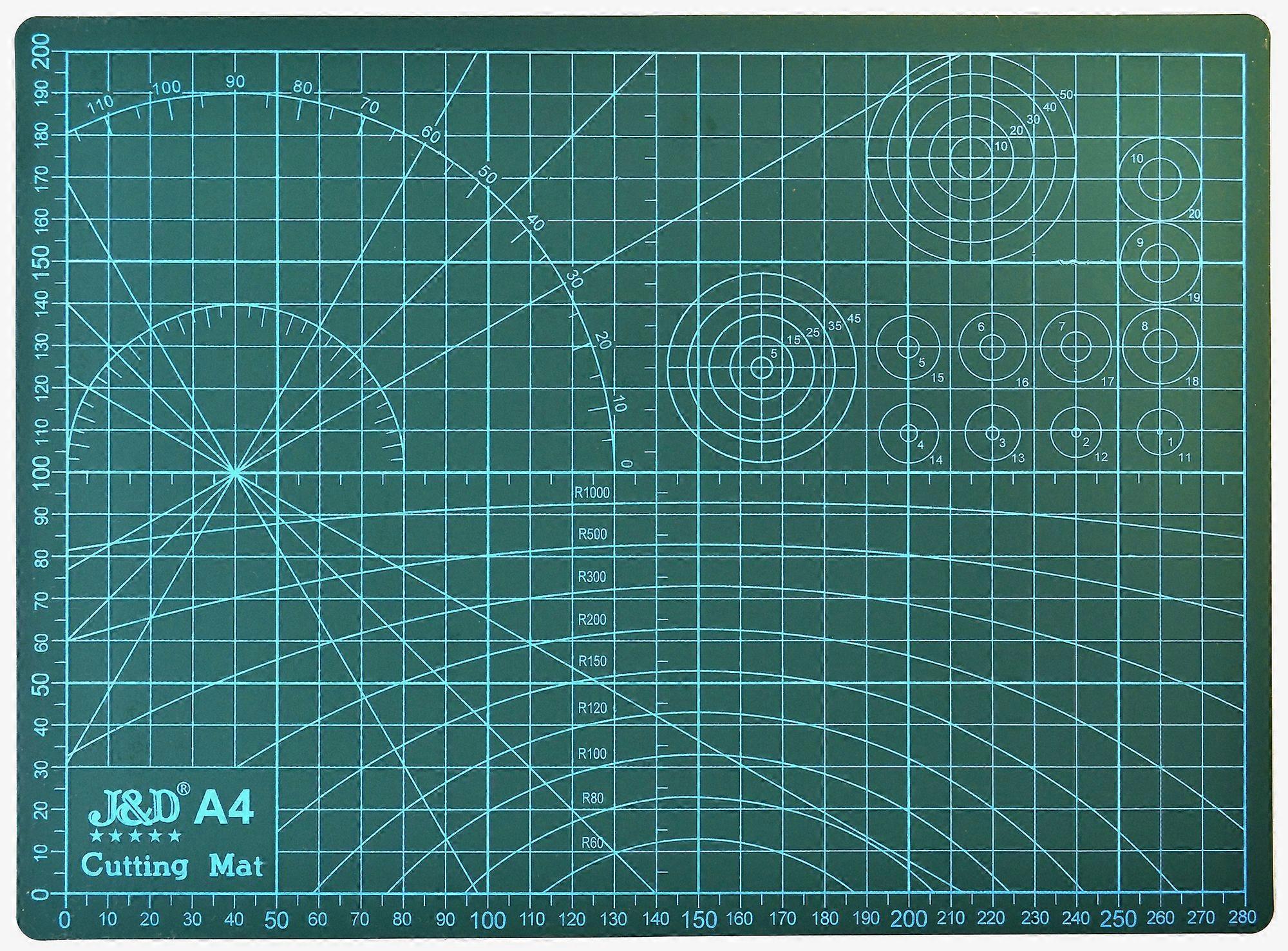 Leathercraft Tool 300x220mm A4 PVC Double Sided Grid Pattern Cutting Mat