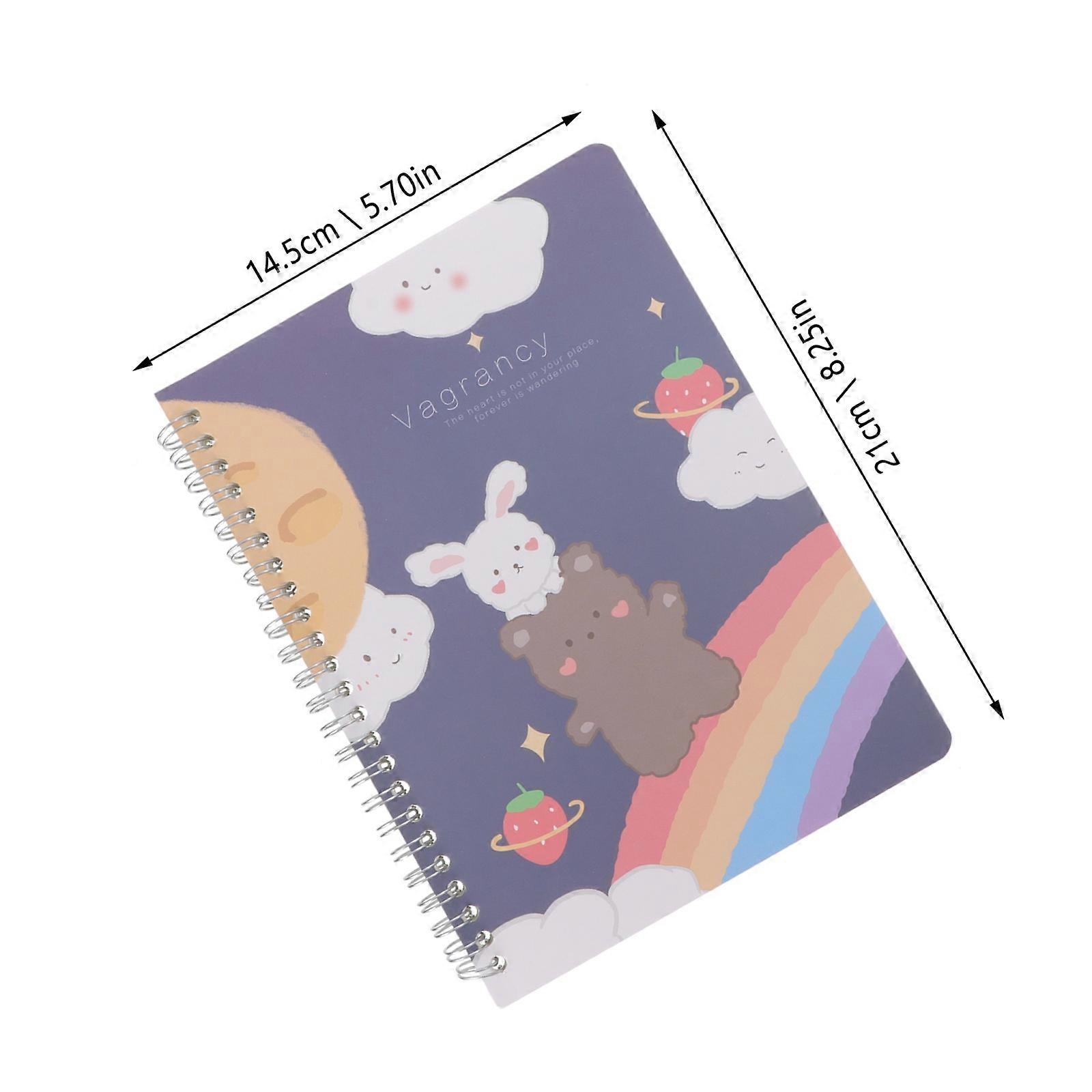 Line Notebook Coil Diary for School Use 4Pcs Students Notebook