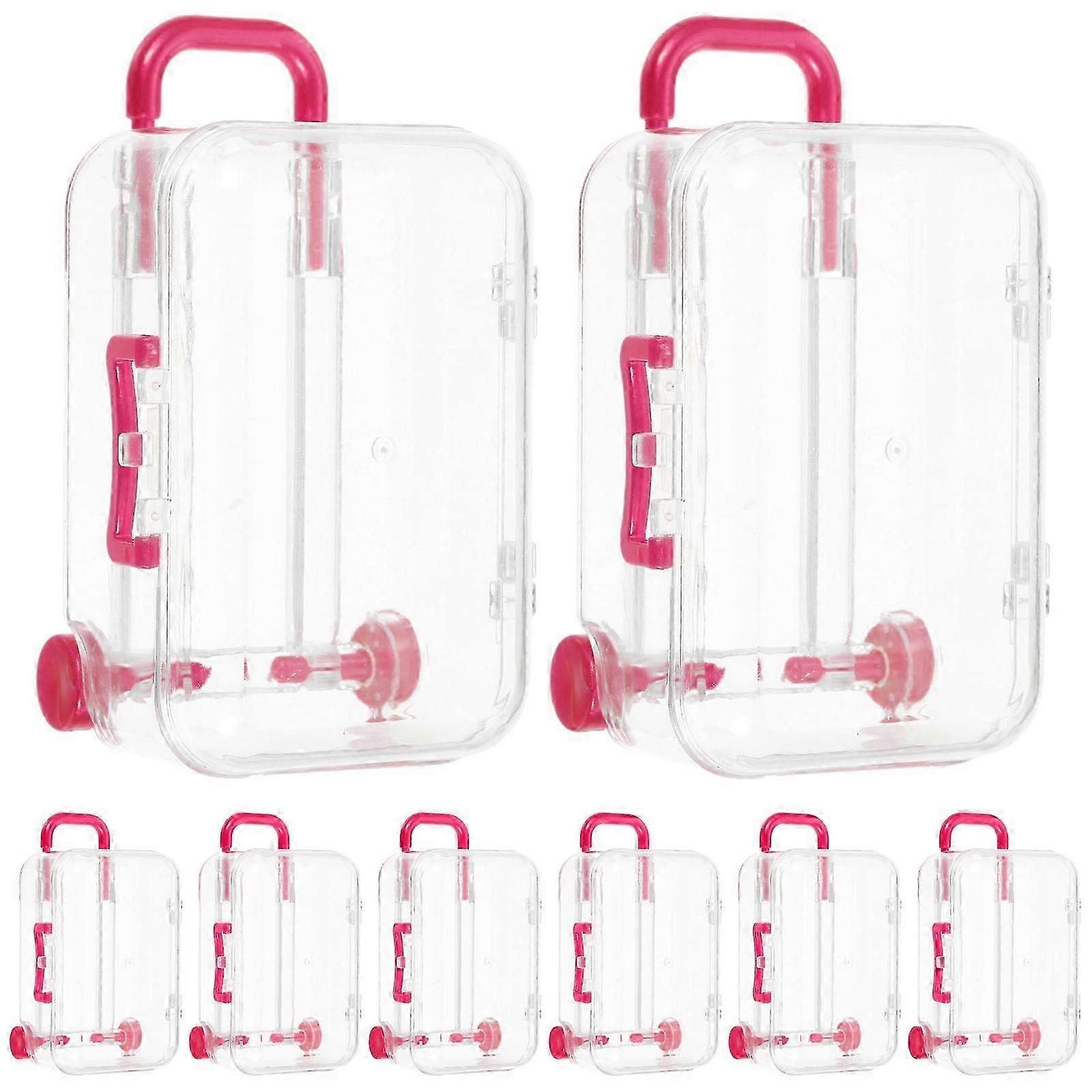 12pcs Mini Suitcase Shape Candy Box Tiny Candy Storage Cases Wedding Decorations