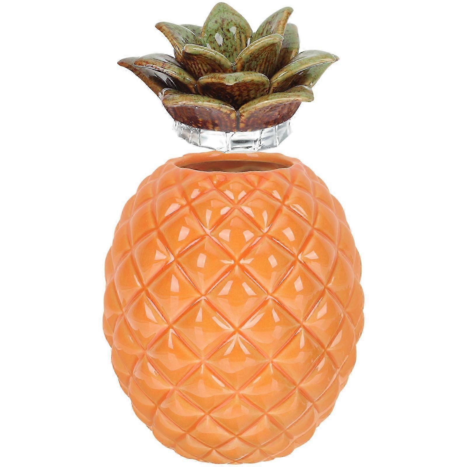 Ceramic Tea Canister Pineapple Shape for Storage Use 26-27