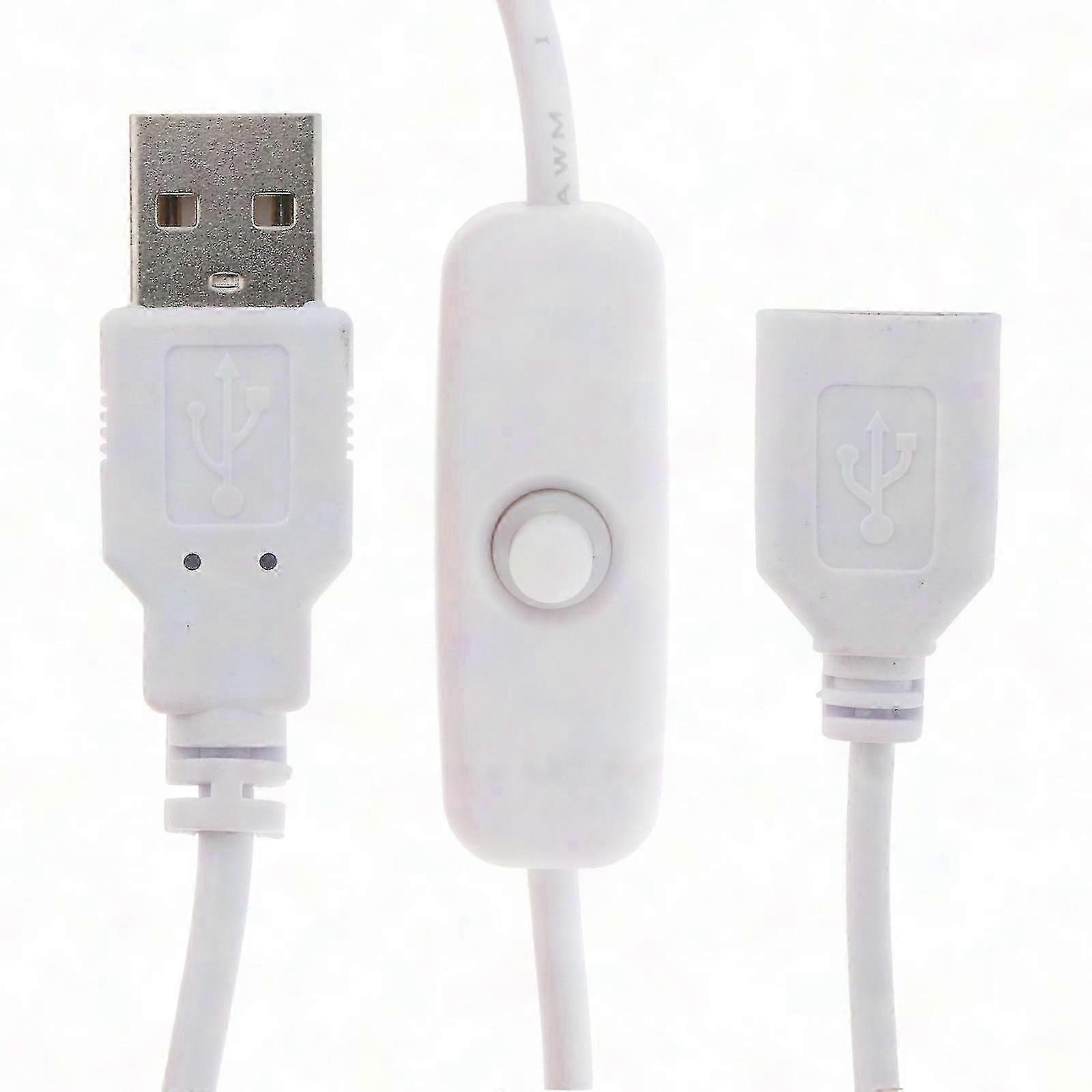 1m USB Cable with On/Off Switch compatible with USB Lamp & Fan - Extension Toggle Cable