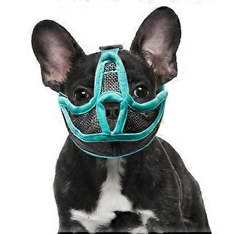 Short Snout Dog Muzzle Won’t Cover Forehead Adjustable Breathe Mesh Anti Bitting Chewing Barking_2026