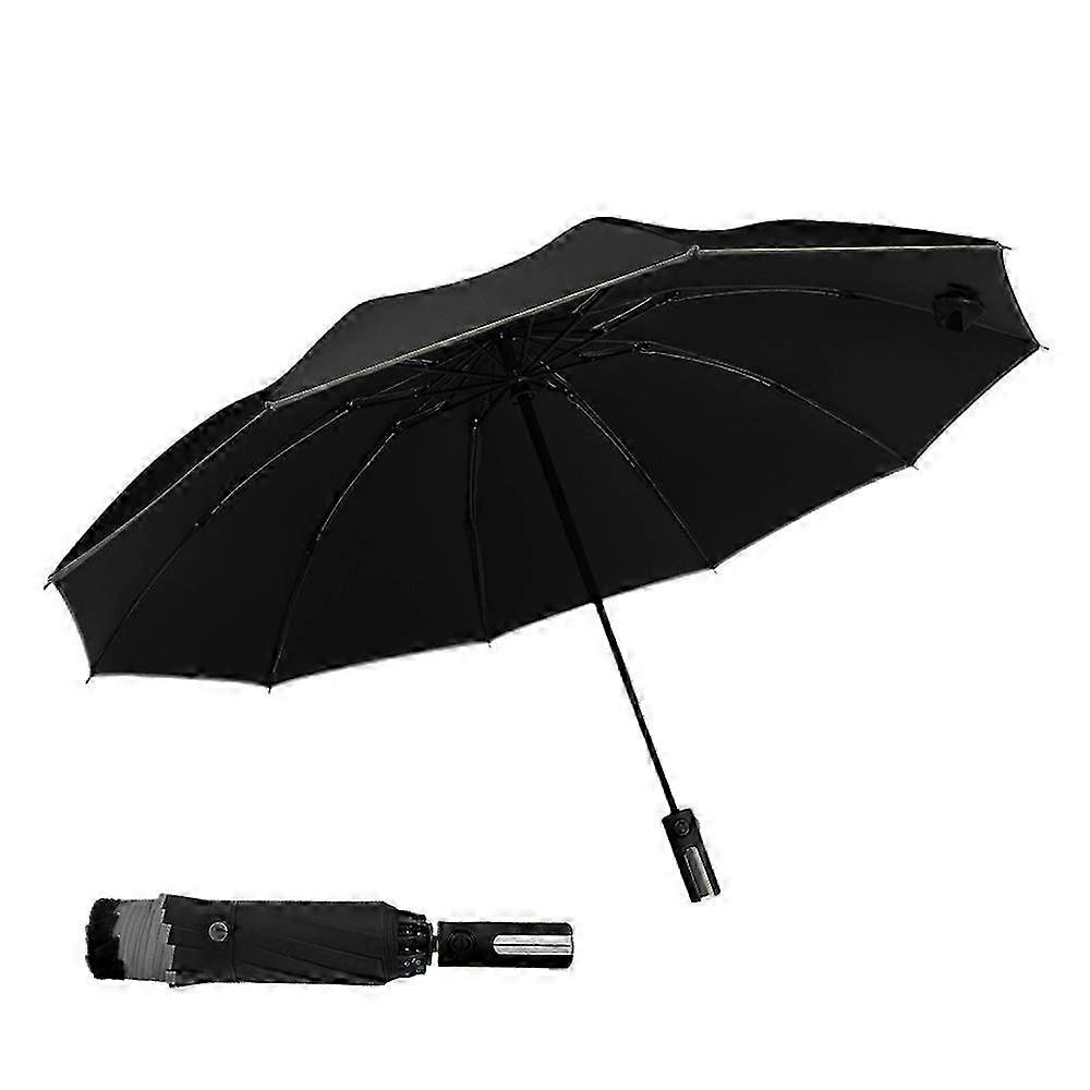 Automatic Reverse Folding Umbrella Vinyl UPF50+ UV Blocking Windproof Rainproof