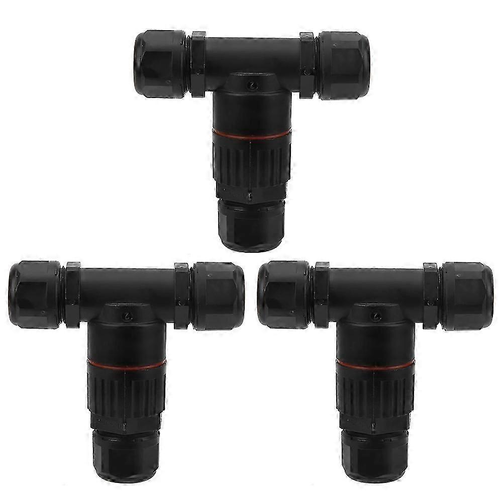 IP68 Waterproof Connector Electrical Cable 3 Way T Shape Junction Box