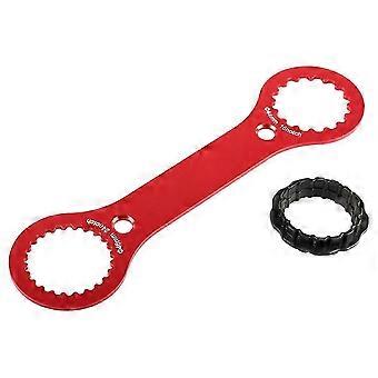 Mountain Bike Bottom Bracket Wrench, Aluminum Alloy Hollow Chainring Removal and Installation Tool