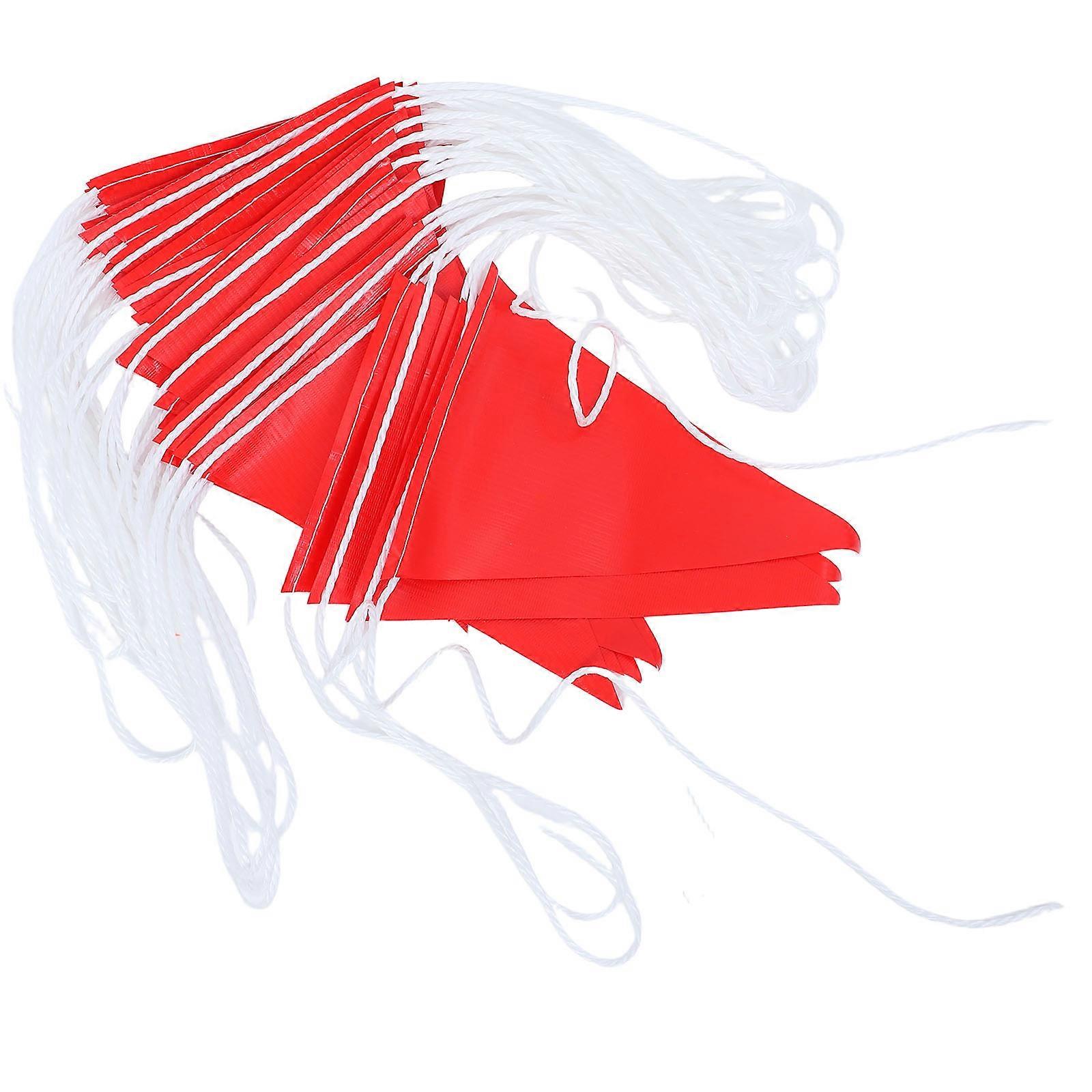 Reflective Isolating Warning Flags Pennant Safety Flags for Construction Sites 30M