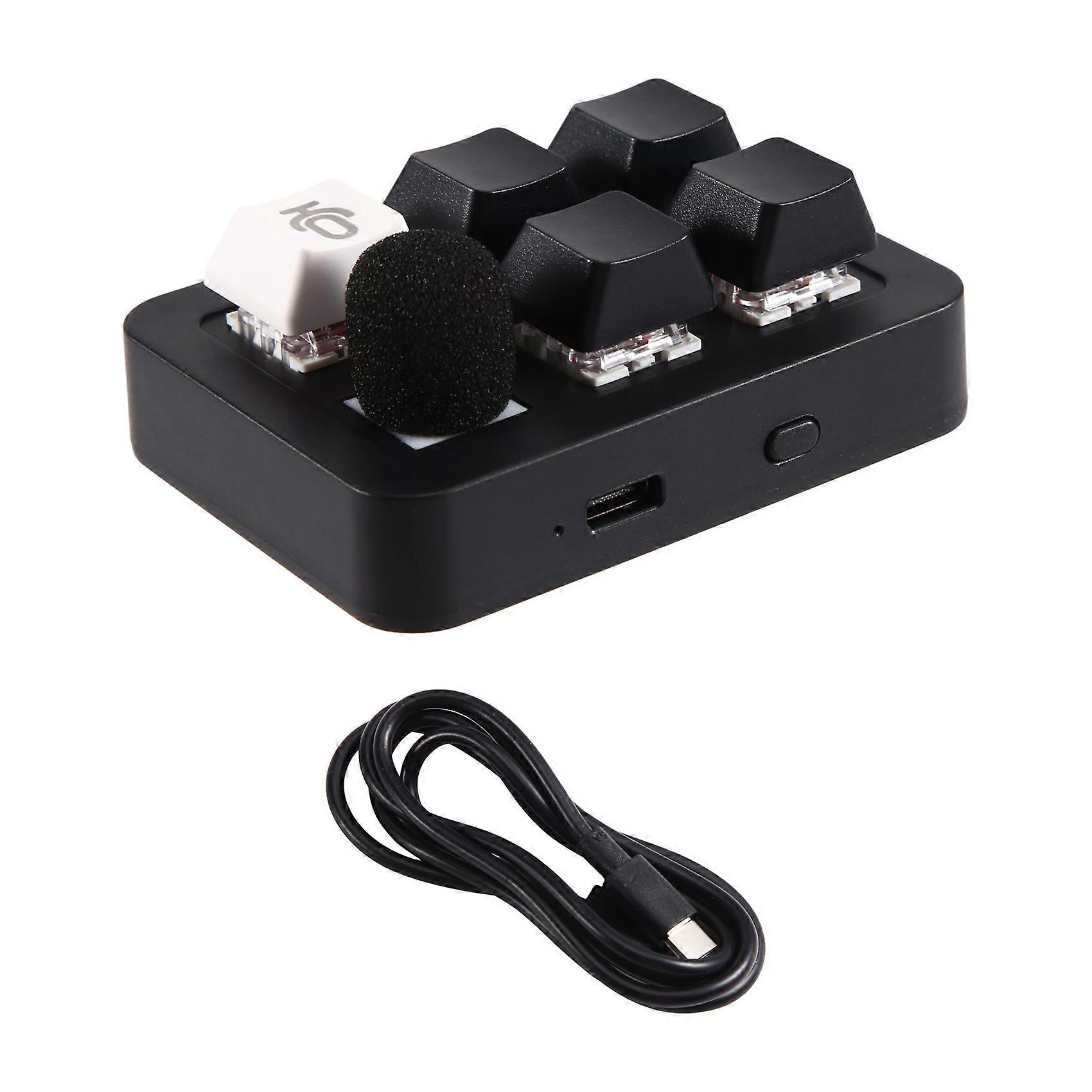 5-Key USB Voice Input Keypad Wireless Microphone Customizable Vibecoding for Codex Claude for Work No 2.4G Receiver