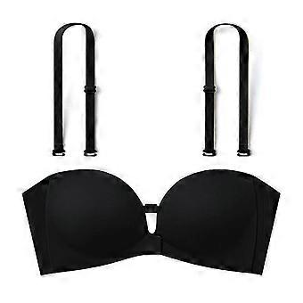 Damen-Trägerloser Bandeau-BH mit Vorderverschluss, gepolstert, rutschfest, nahtlos, für schulterfreie Abendoutfits