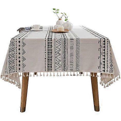 Stain-resistant tablecloth for rectangular tables. Ideal for indoors, dining