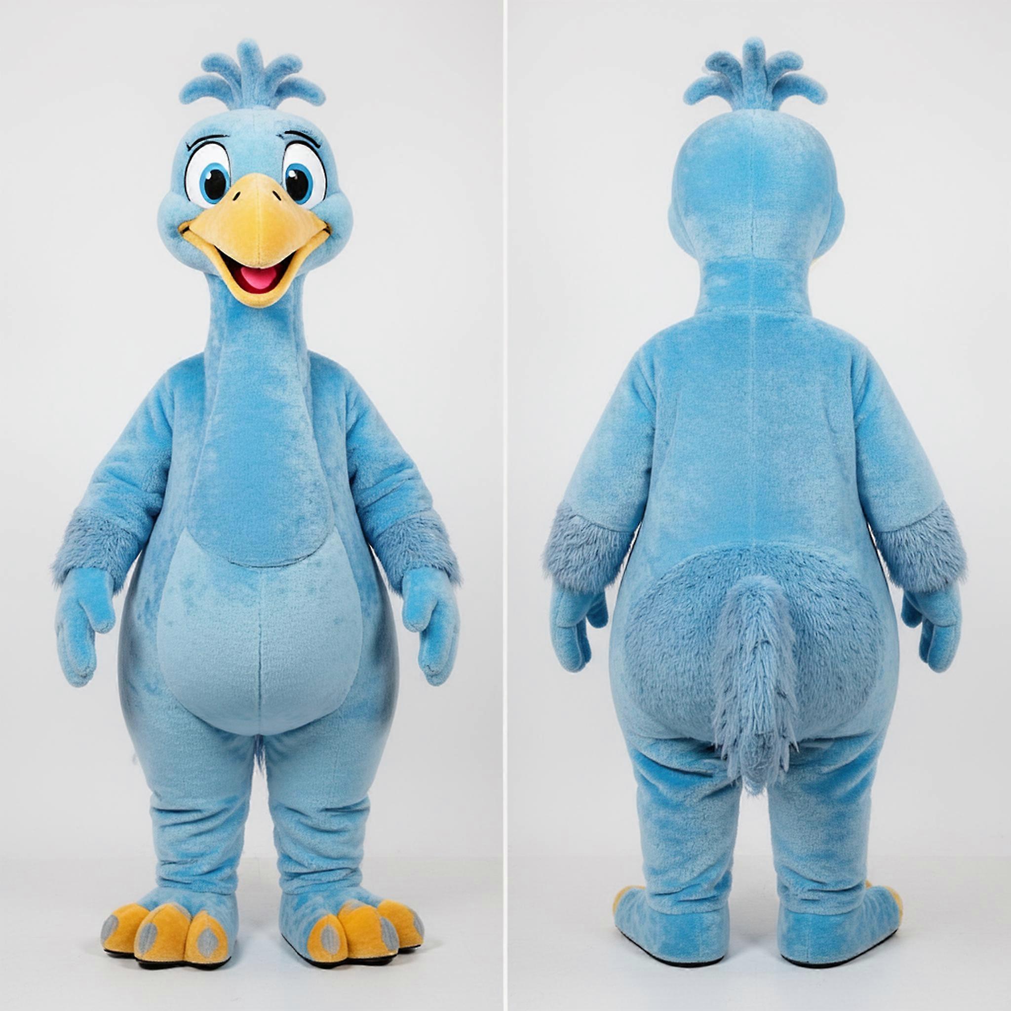 MASTICOT Sky Blue Cuddly Emu Mascot