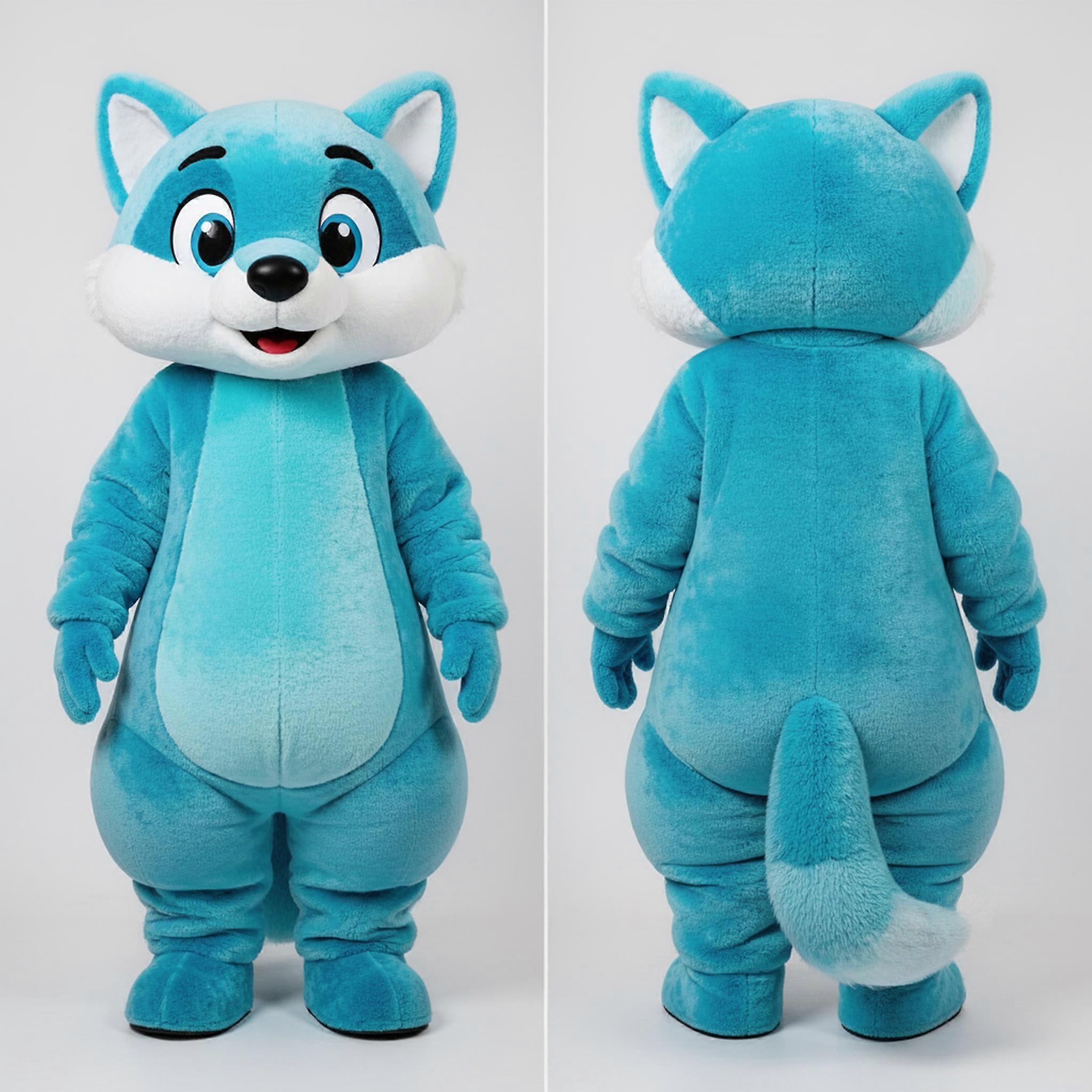 MASTICOT Turquoise Plush Marten Mascot